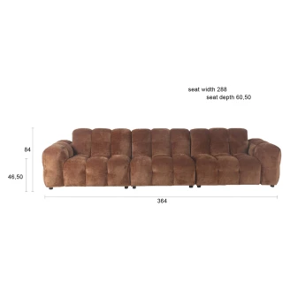 Dutchbone Soffa 4,5-Sits <strong>Hackman</strong>  Ljusbrun Sammet