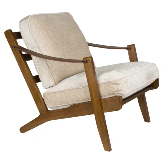 Dutchbone Loungefåtölj <strong>Washington</strong>  Beige, Trä