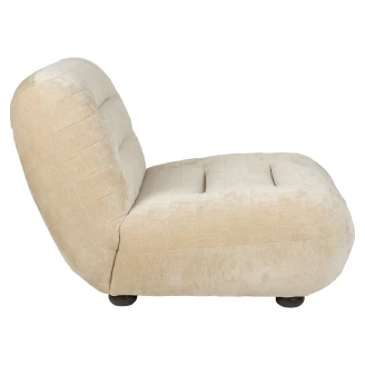 Dutchbone Loungefåtölj <strong>Wyatt</strong>  Beige Sammet