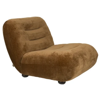 Dutchbone Loungefåtölj <strong>Wyatt</strong>  Ljusbrun Sammet