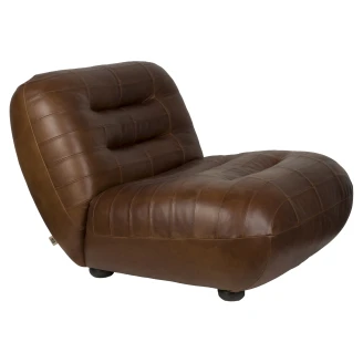 Dutchbone Loungefåtölj <strong>Wyatt</strong>  Mörkbrun Läder