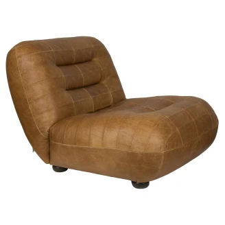 Dutchbone Loungefåtölj <strong>Wyatt</strong>  Ljusbrun Läder