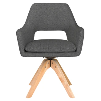 Stol med Armstöd & Träben <strong>Tiven</strong>  Grå