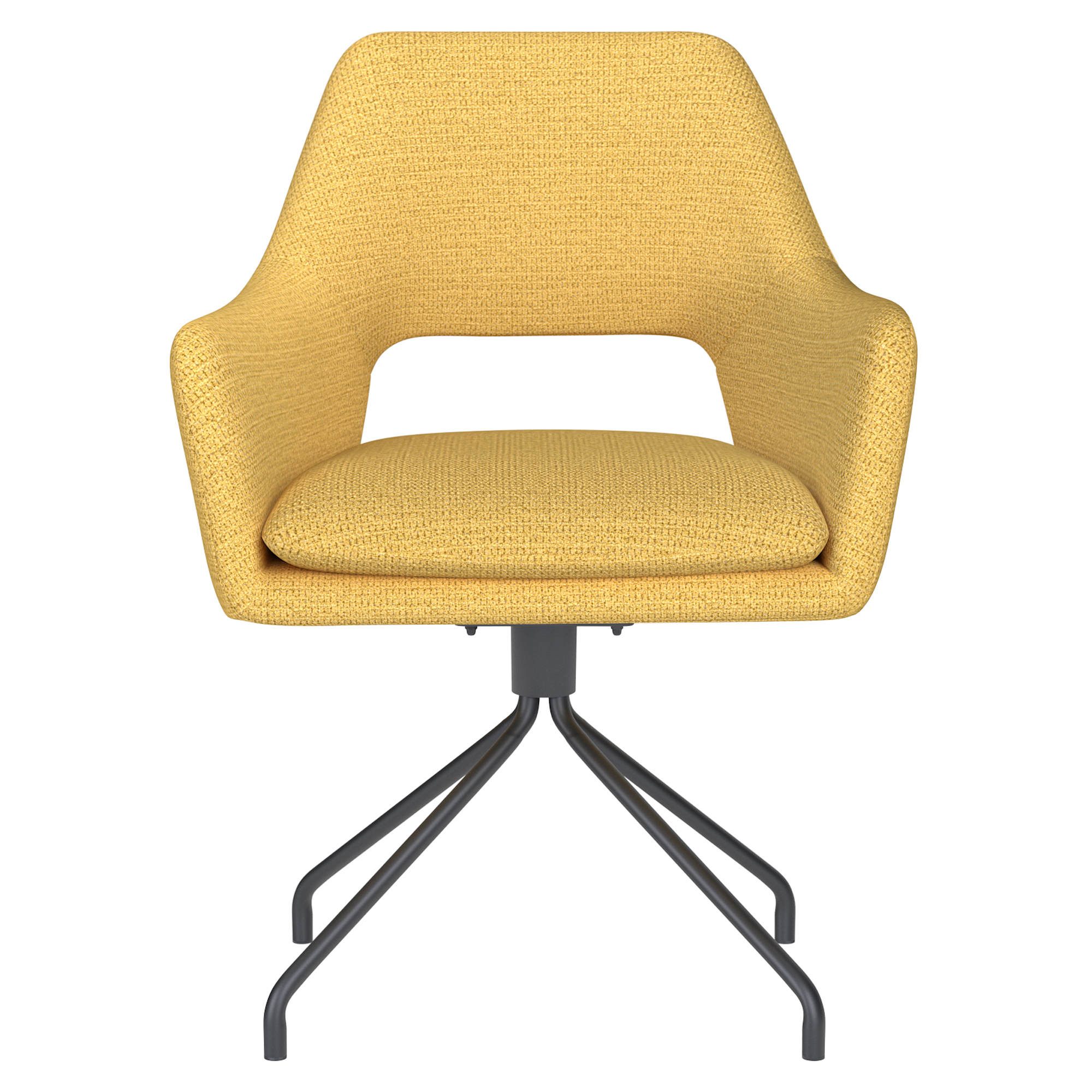 Stol med Armstöd & Spiderben Tiven Ockra