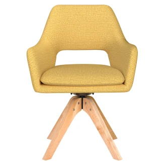 Stol med Armstöd & Träben <strong>Tiven</strong>  Ockra