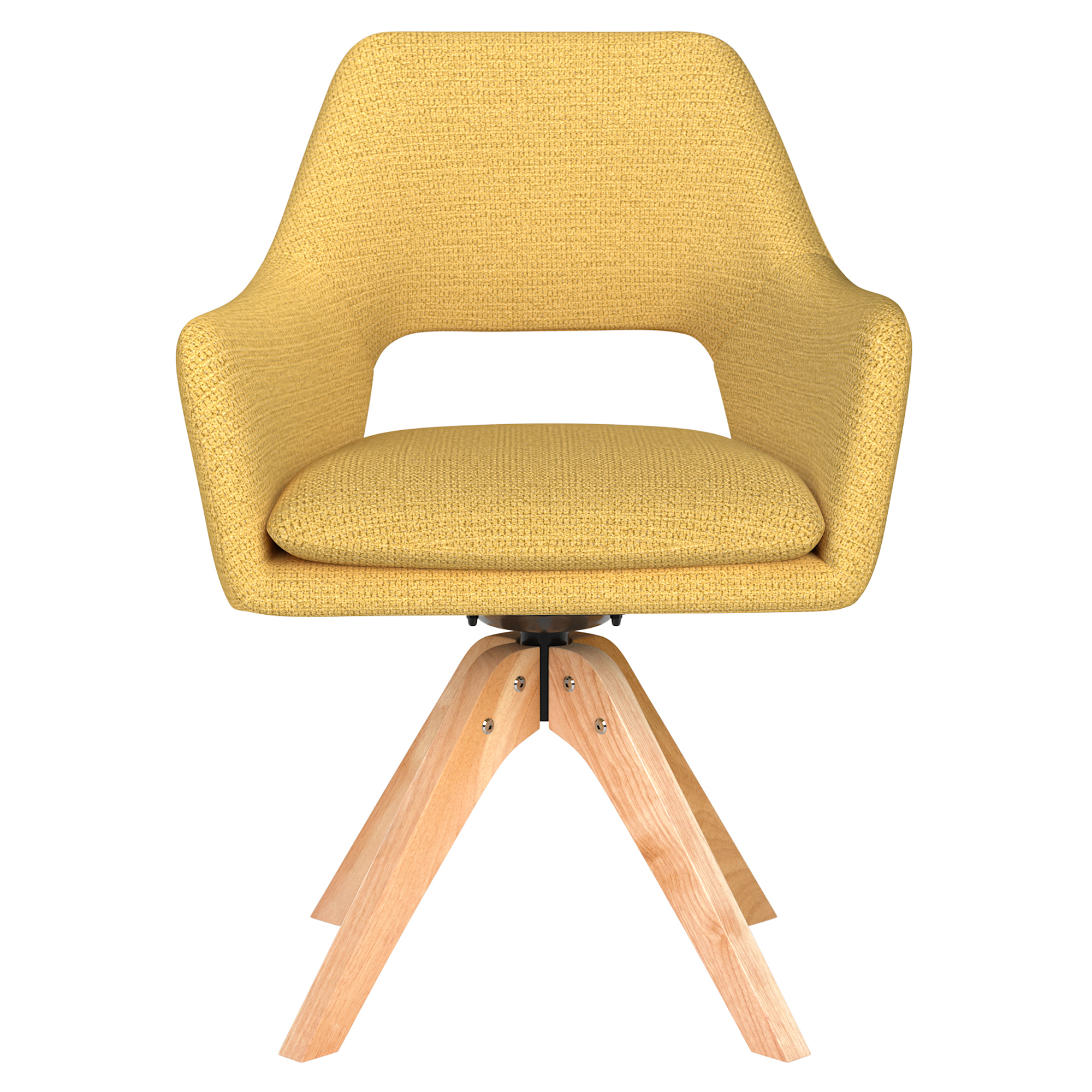 Stol med Armstöd & Träben Tiven Ockra