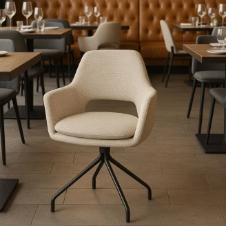 Stol med Armstöd & Spiderben <strong>Tiven</strong>  Vit