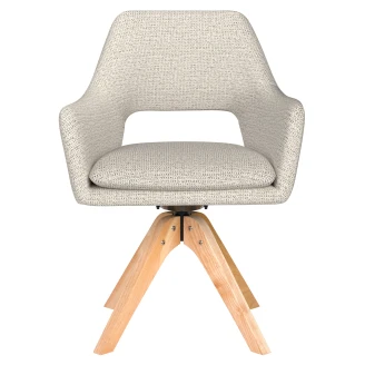 Stol med Armstöd & Träben <strong>Tiven</strong>  Vit