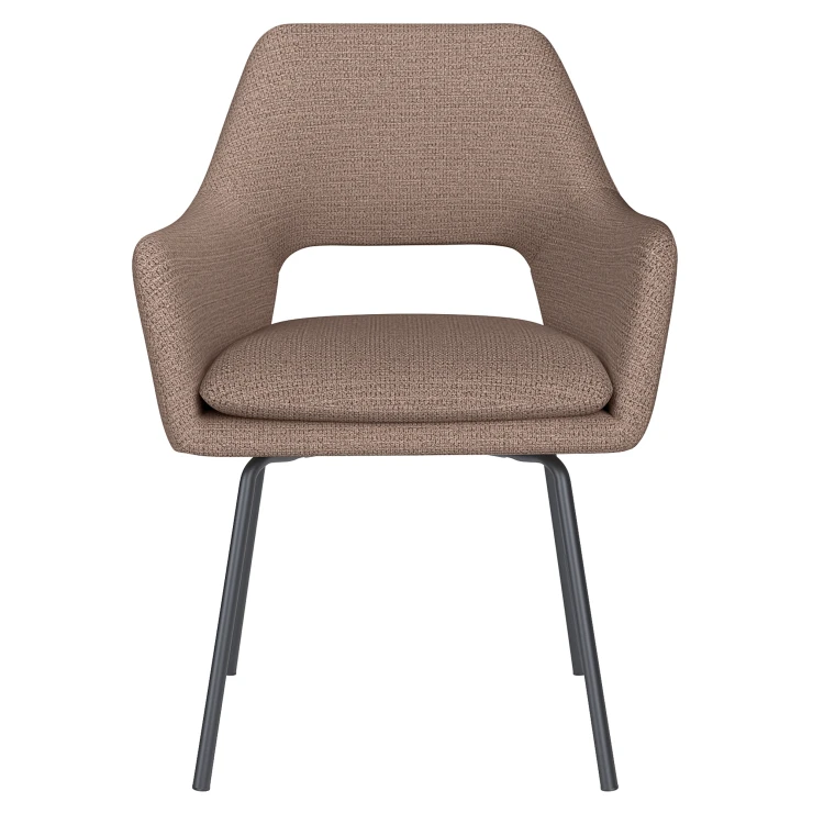 Stol med Armstöd & Metallben Tiven Taupe