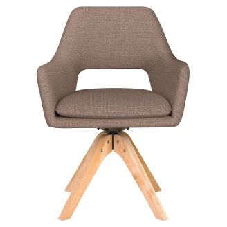 Stol med Armstöd & Träben <strong>Tiven</strong>  Taupe