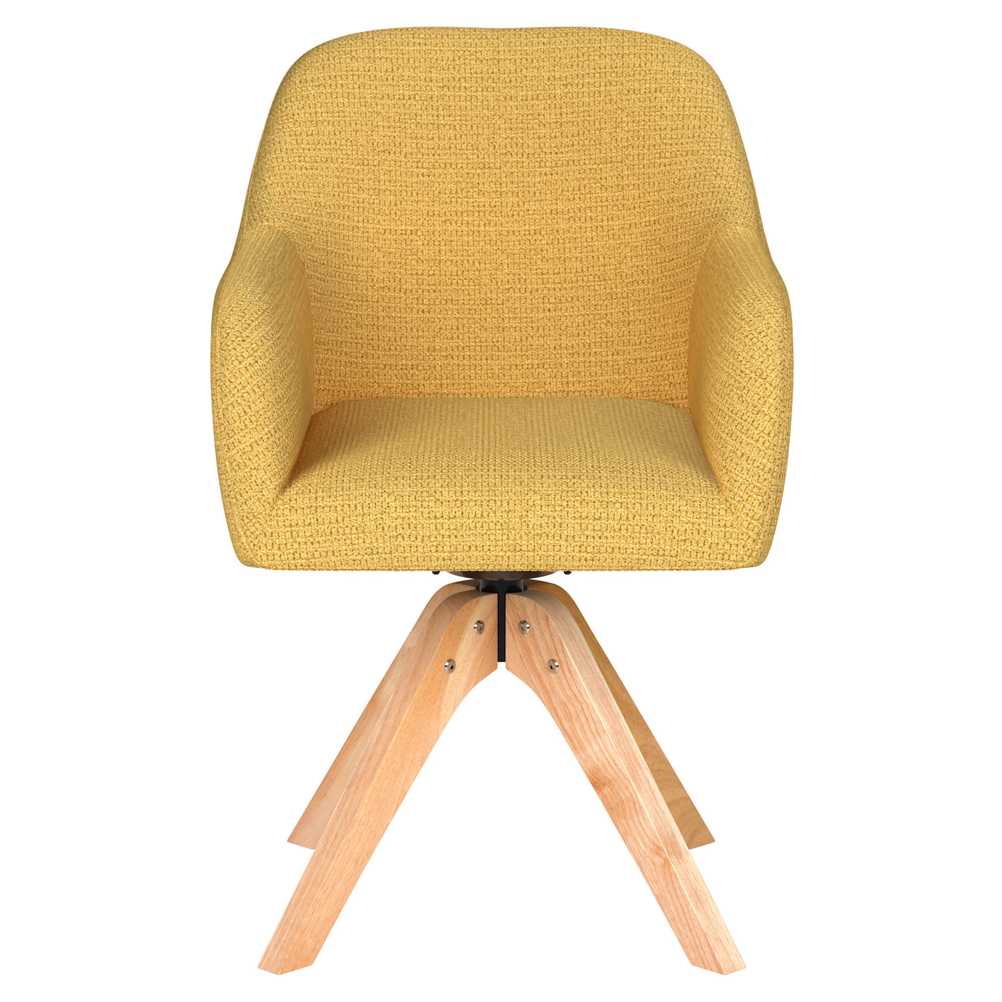 Stol med Armstöd & Träben Ruen Ockra