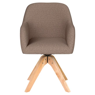 Stol med Armstöd & Träben <strong>Ruen</strong>  Taupe