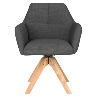 Stol med Armstöd & Träben <strong>Iven</strong>  Grå
