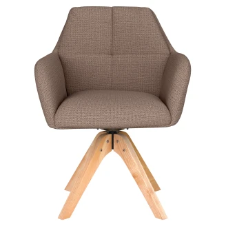 Stol med Armstöd & Träben <strong>Iven</strong>  Taupe