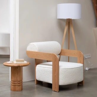 Zuiver Loungefåtölj <strong>Oolong</strong>  Beige, Trä