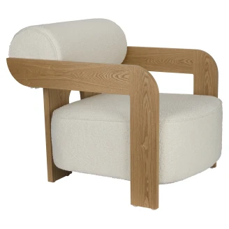 Zuiver Loungefåtölj <strong>Oolong</strong>  Beige, Trä