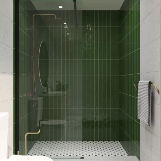 Kakel <strong>Zephyr</strong>  Buteljgrön Blank 7.5x30 cm med Krackeleringseffekt