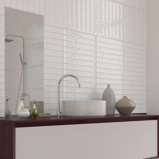 Kakel <strong>Stretto</strong>  Vit Blank 5x40 cm