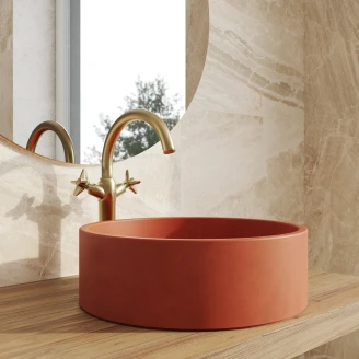 Tvättställsblandare med Två Handtag <strong>Temisto</strong> Svart Matt 35.4 cm