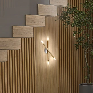 Vägg-/Taklampa <strong>Raya</strong>  Quadro Furu Matt