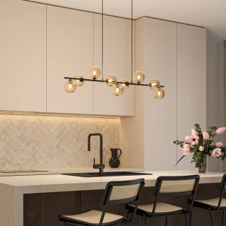 Hängande Lampa <strong>Goya</strong>  Bärnsten Blank