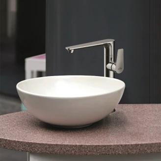 Tvättställsblandare <strong>Velinor</strong>  Krom Blank Hög med Sidoplacerad Insats