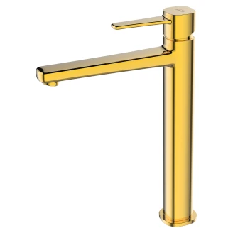 Tvättställsblandare <strong>Tresse</strong>  Guld Blank Hög