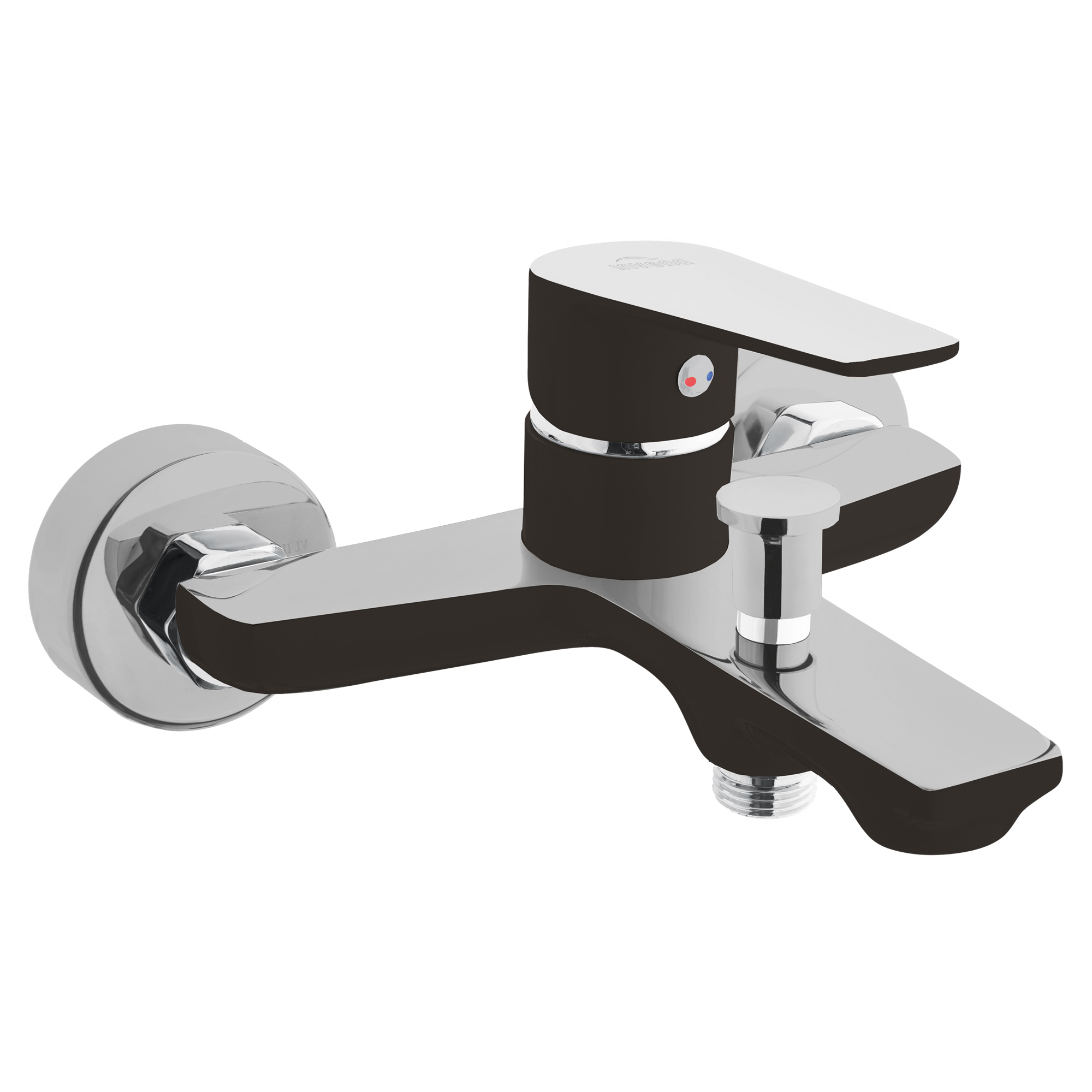 Badkarsblandare Velinor Svart & Krom Matt