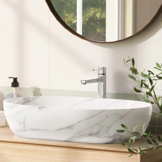 Tvättställsblandare <strong>Tresse</strong>  Krom Blank Hög