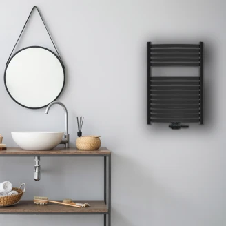 Handdukstork 375 W <strong>Radiante</strong>  Svart Matt