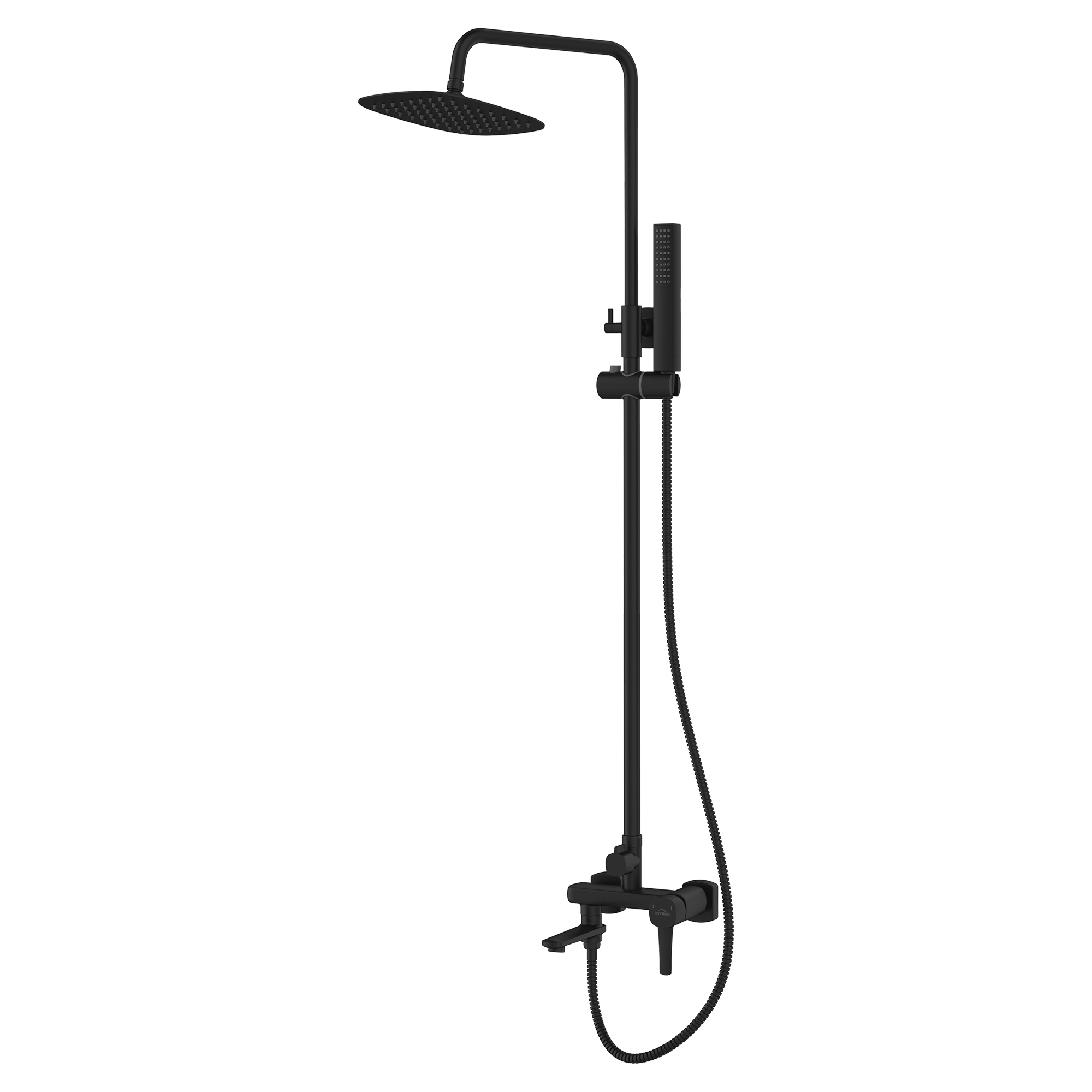 Takduschset Tresse Svart Matt