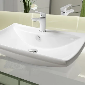 Tvättställsblandare <strong>Velinor</strong>  Vit & Krom Matt