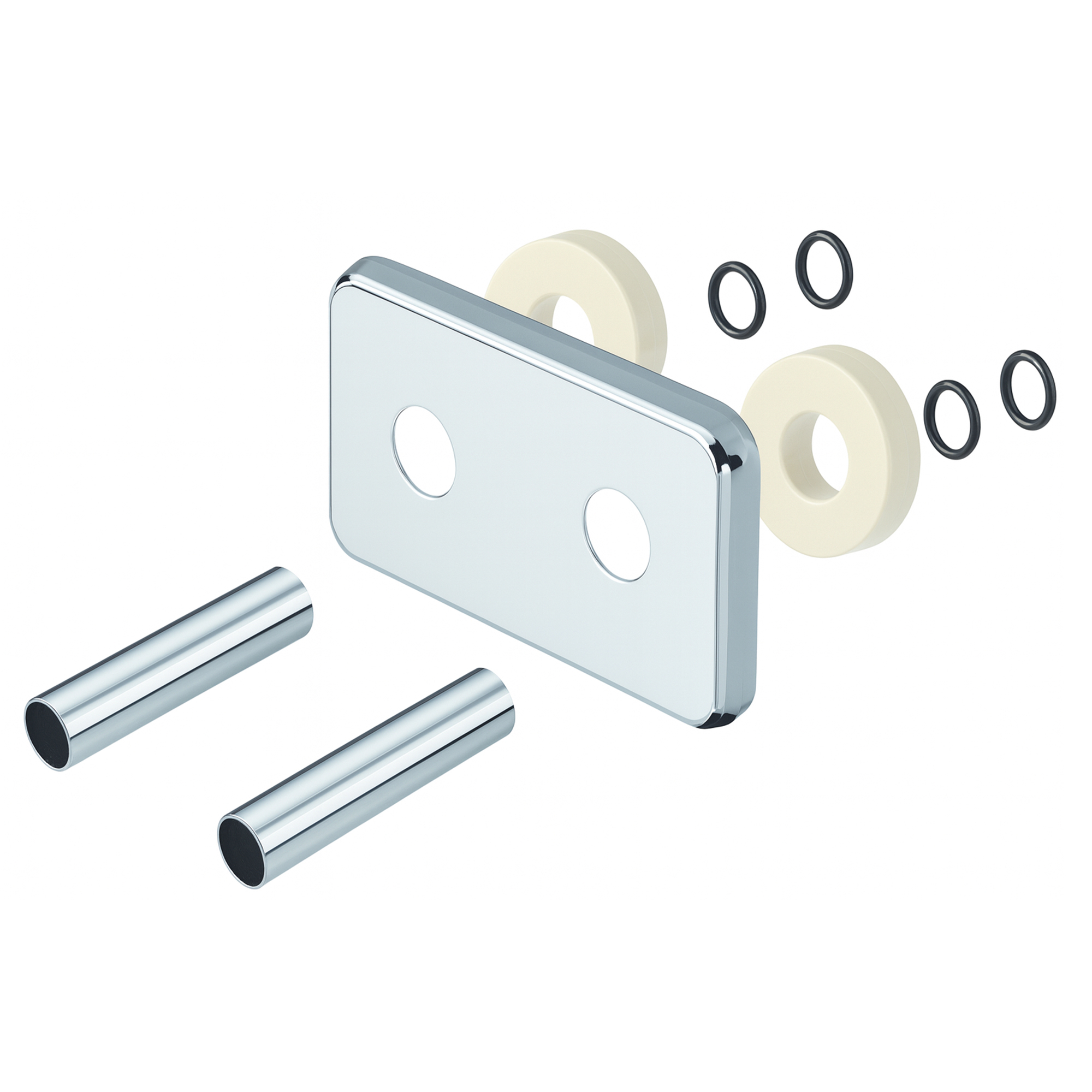 Kit Rörskydd C/C 50 mm – Längd 70 mm – Ø 10–16 Krom