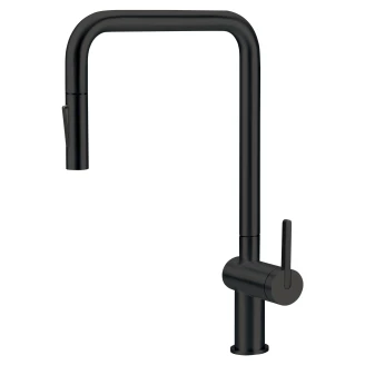 Köksblandare med Rektangulär U-Pip <strong>Momi</strong>  Svart Matt