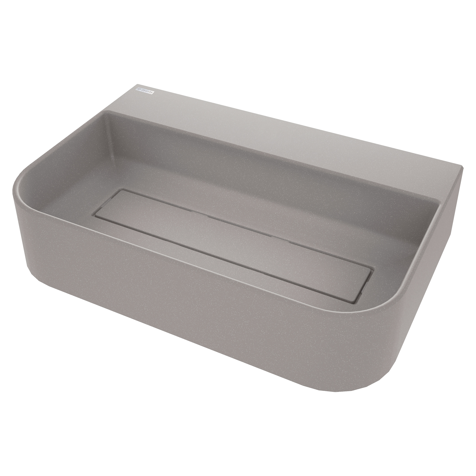 Tvättställ Arnika Rektangulär Grå Metallic Matt 60x40 cm