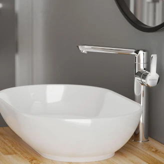 Tvättställsblandare <strong>Arnika</strong>  Krom Blank Hög med Förlängd Pip