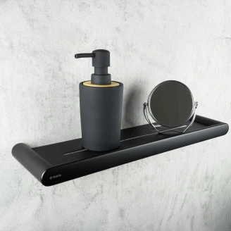 Väggmonterad Hylla <strong>Round</strong>  Svart Matt