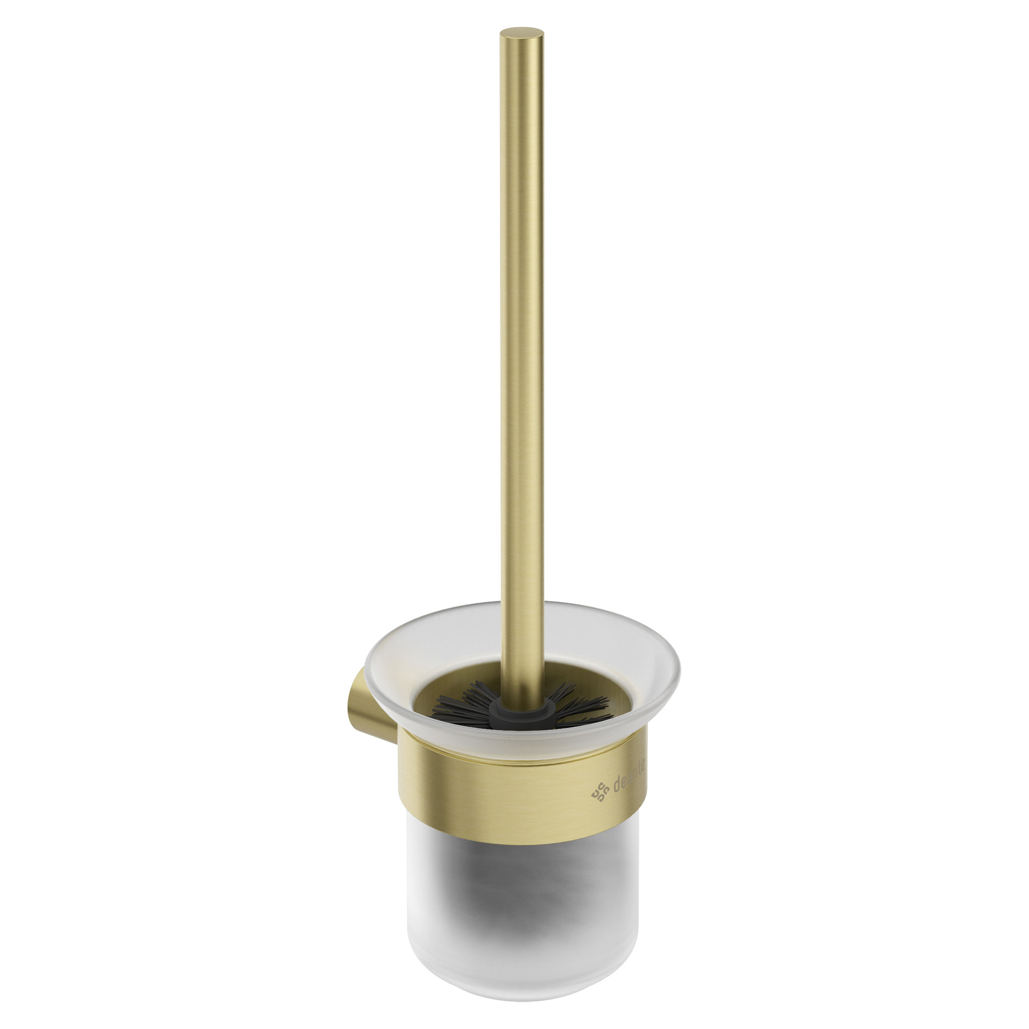 Väggmonterad Toalettborste S Round Borstad Guld Matt