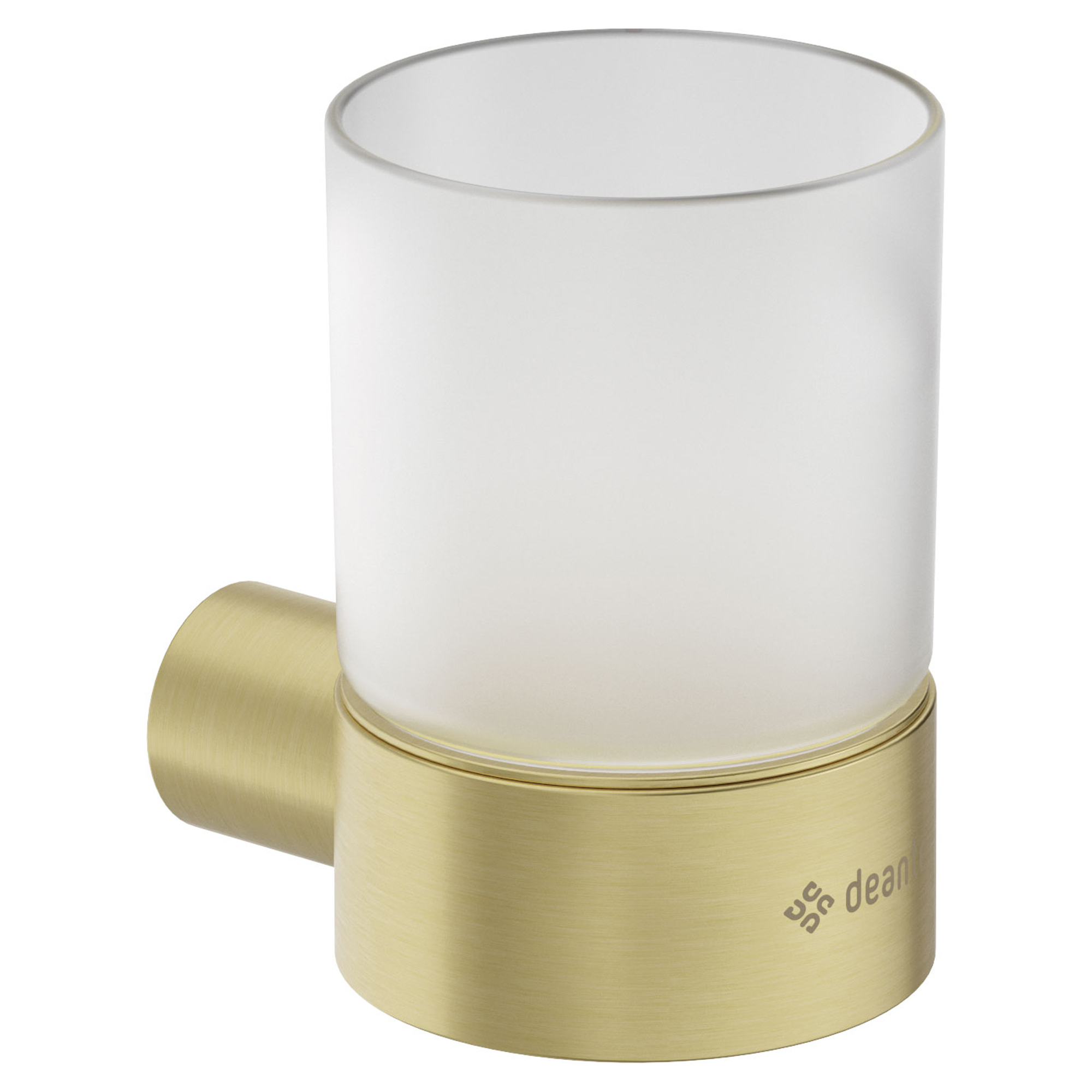 Tandborsthållare Round Borstad Guld Matt