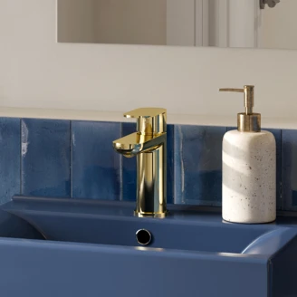 Tvättställsblandare <strong>Alpinia</strong> Guld Blank