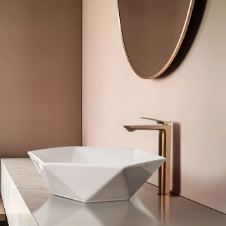 Tvättställsblandare <strong>Elen</strong>  Brons Matt Hög med Bottenventil