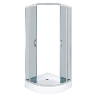 Duschhörn med Duschkar <strong>Vertis</strong>  90x90 cm Rund Krom Blank Tonat