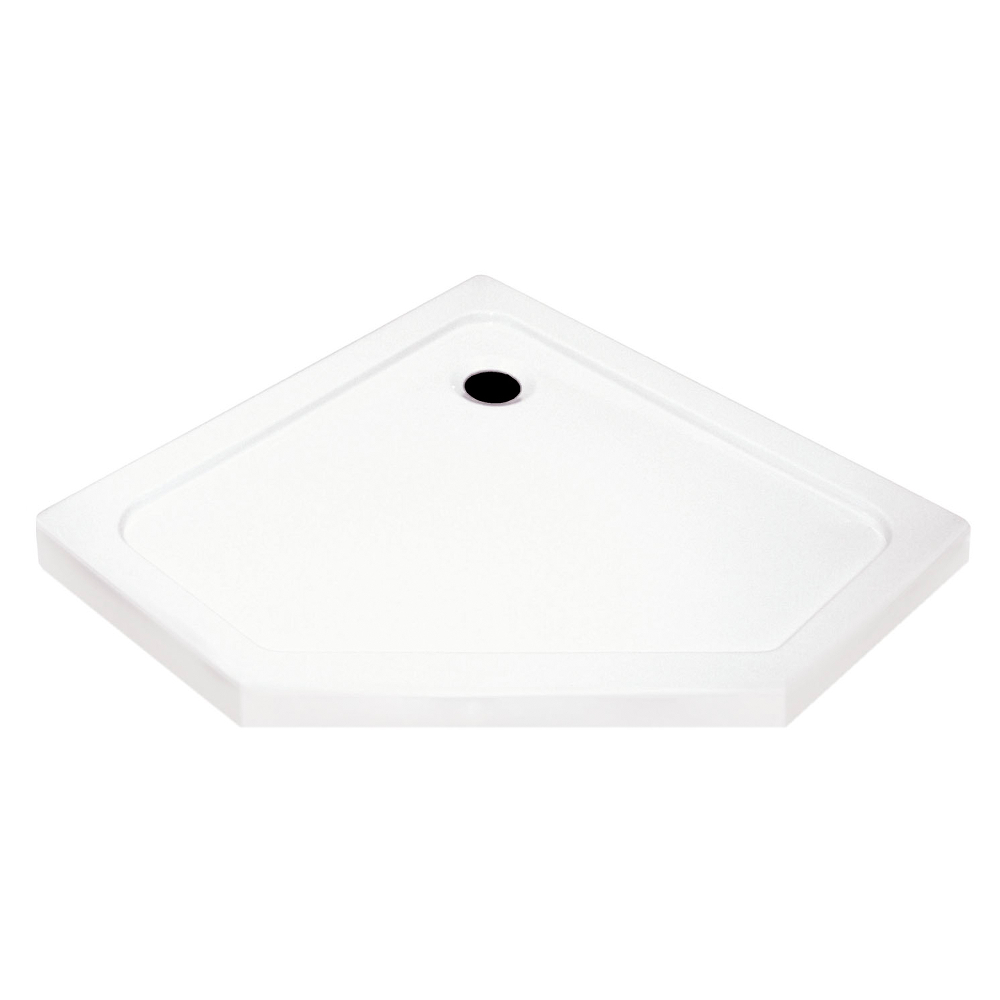 Duschkar Nefud Slim 90x90 cm Pentagonal Vit Blank