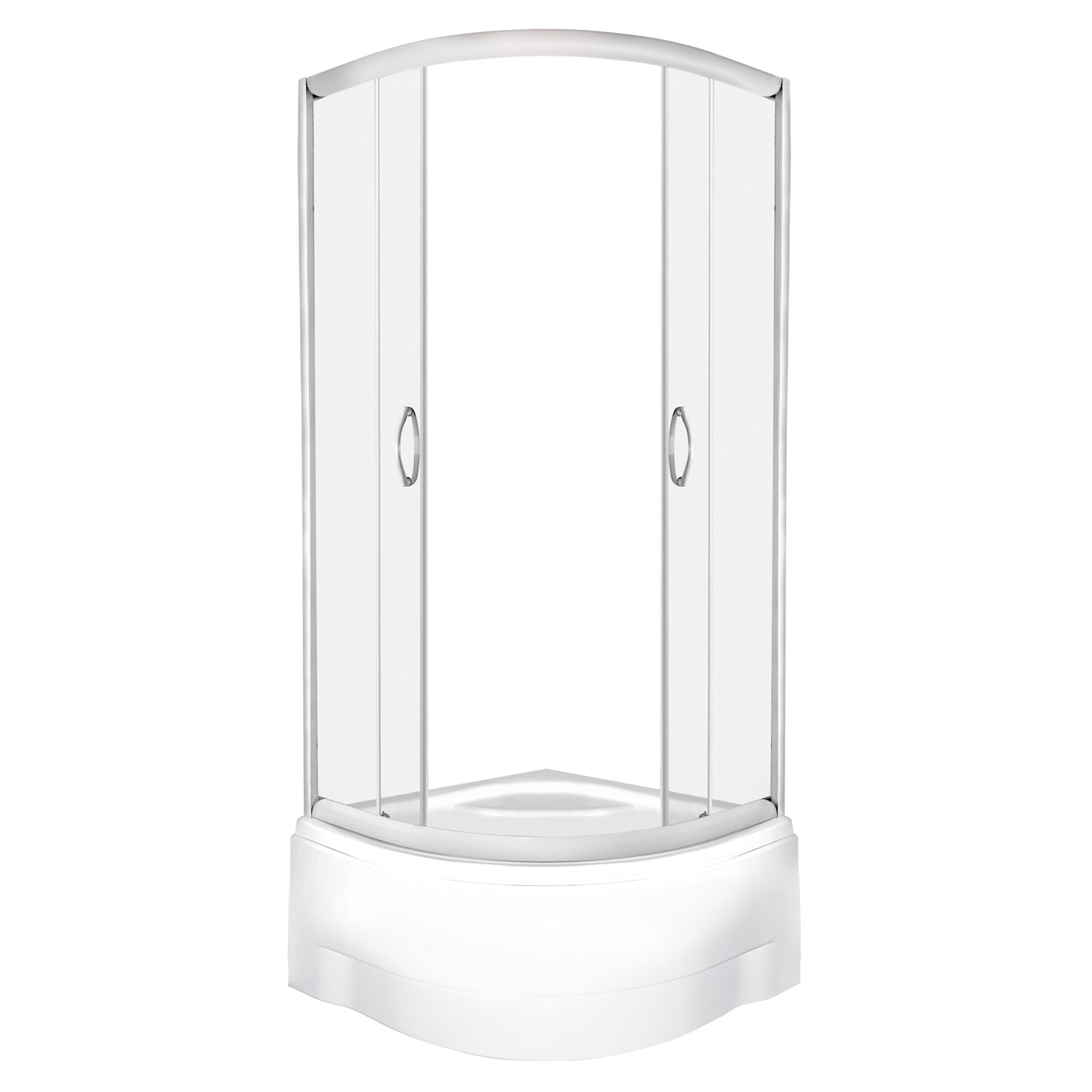 Duschhörn med Duschkar Karima 90x90 cm Rund Krom Blank