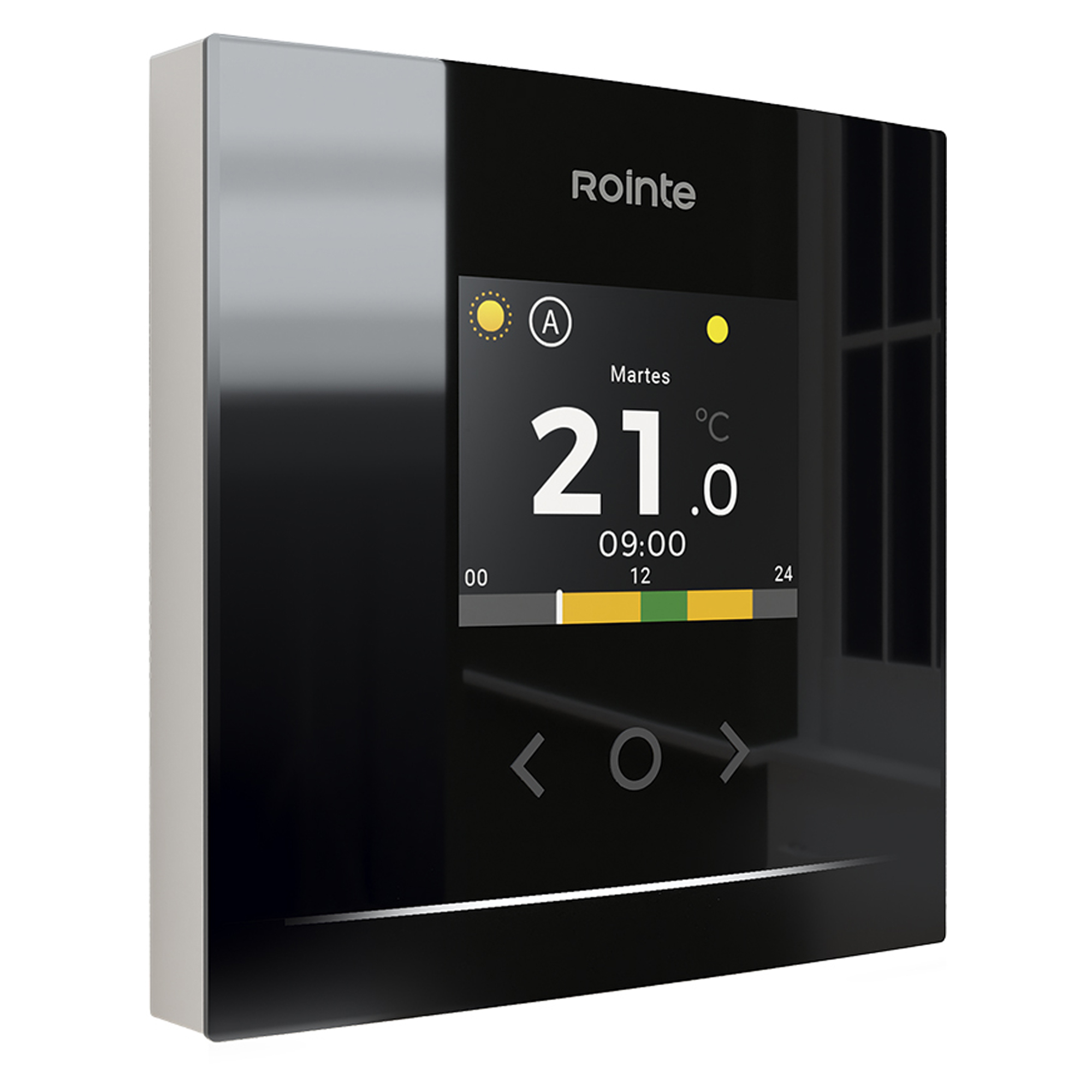 Rointe Digital Pektermostat Genius Wi-Fi med AI Svart Matt