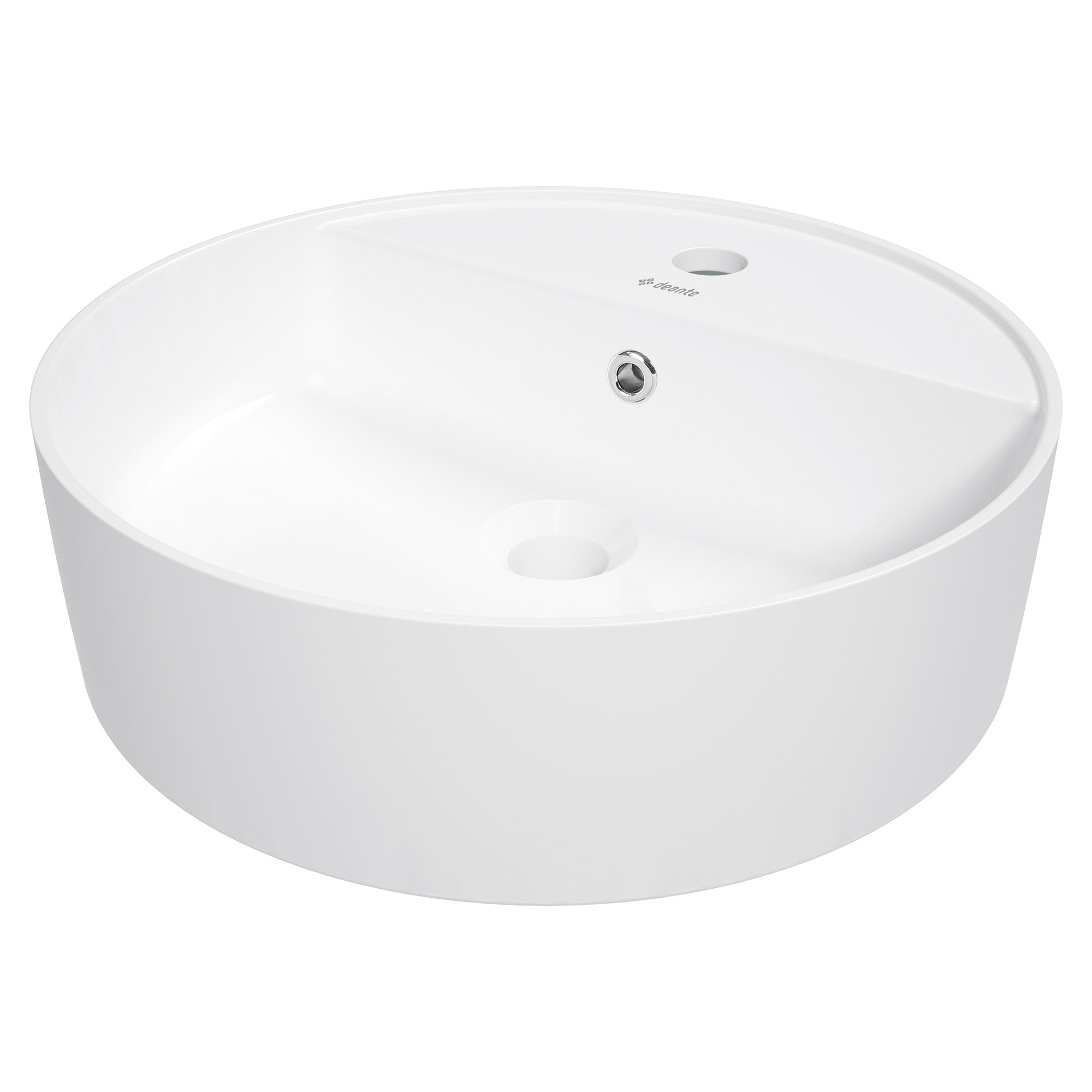 Tvättställ Round Vit Blank 42 cm