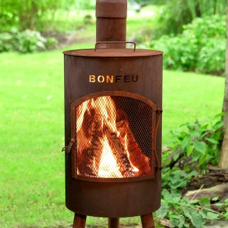 BonFeu <strong>Grillset</strong>  med BonGiano Eldstad Cortenstål SP & Överdrag