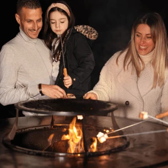 BonFeu <strong>Grillset</strong>  med BonBiza Eldstad Cortenstål XL, Subbel Stålring för Grill & Grillgaller Rund