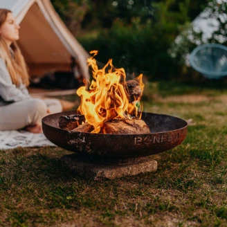 BonFeu <strong>Grillset</strong>  med BonBowl Eldskål Cortenstål 80 cm & Grillgaller