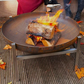 BonFeu Set med Eldskål Cortenstål 60 cm & Fötter Rektangulär